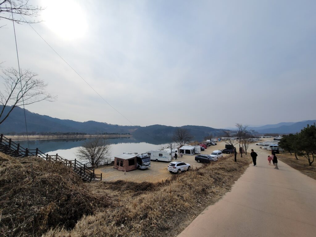 상주 노지 캠핑 - 상주보 경천섬 주막 자전거박물관 낙동강생물자원관